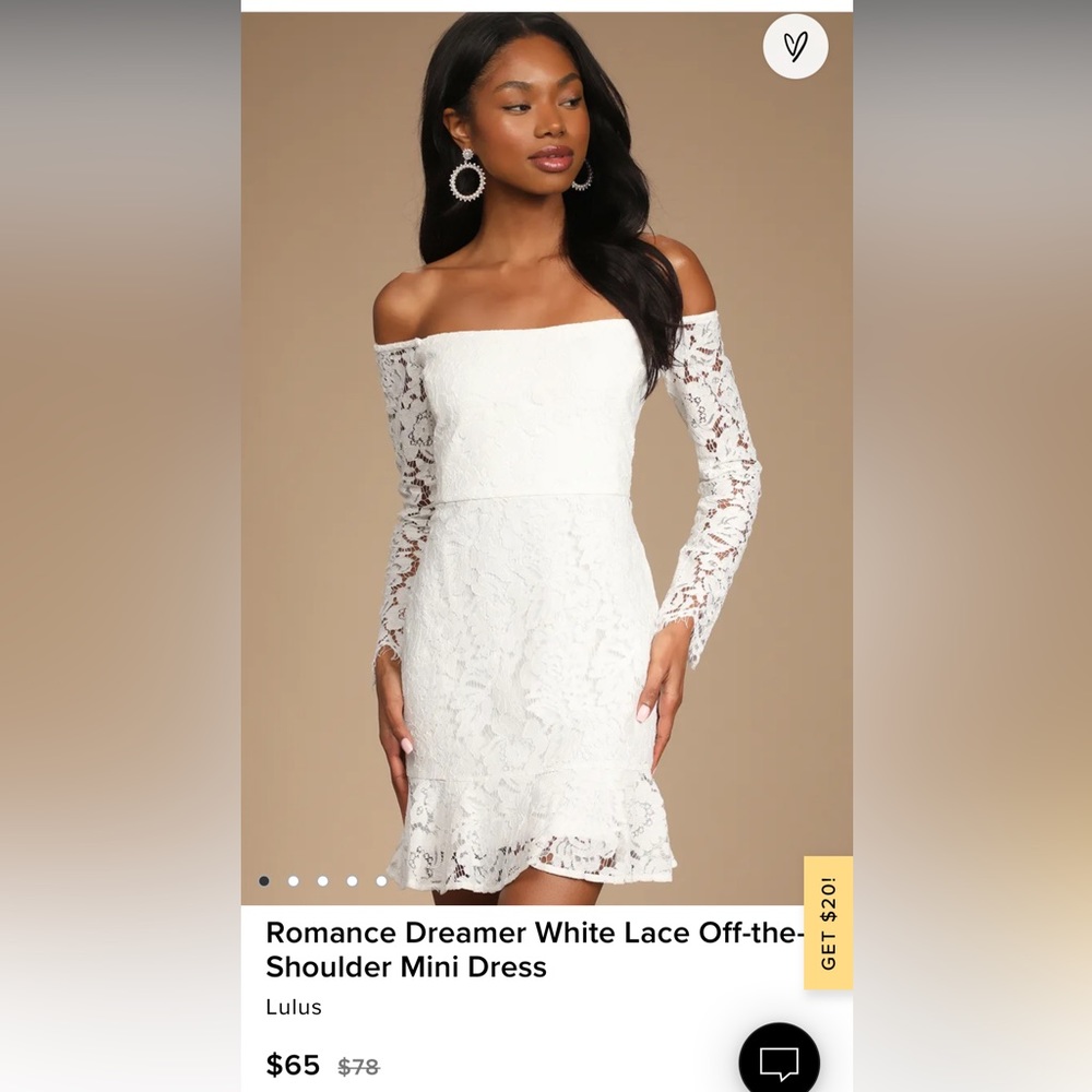 Lulu’s White XS Lace Dress - NWT